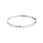 14K White 1/2 CTW Diamond Bangle 6 3/4" Bracelet - 60890