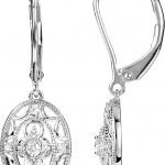 Sterling Silver 1/10 CTW Natural Diamond Lever Back Earrings - 69963