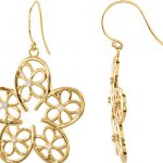 14K Yellow 1/6 CTW Natural Diamond Flower Earrings - 85403