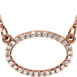 14K Rose 1/8 CTW Natural Diamond 16" Necklace - 85867