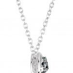 Sterling Silver 1/5 CTW Natural Black & White Diamond Heart 18" Necklace - 69956