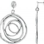 Sterling Silver & 14K White 3/8 CTW Natural Diamond Circle Earrings - 68065