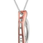 14K Rose Gold-Plated Sterling Silver .02 CTW Natural Diamond Heart 18" Necklace - 650193