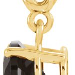 14K Yellow Natural Black Onyx Rope Pendant - 86050