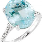 14K White Natural Sky Blue Topaz & 1/4 CTW Natural Diamond Ring - 71722