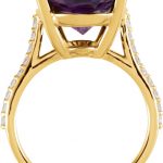 14K Yellow Natural Amethyst & 1/4 CTW Natural Diamond Ring - 71722