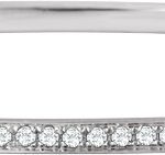 14K White 1 1/2 CTW Natural Diamond 7" Bangle Bracelet - 651751