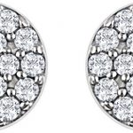 14K White 1/3 CTW Natural Diamond Cluster Earrings - 651754