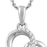 Sterling Silver .05 CTW Natural Diamond Heart 16-18" Necklace - 651785