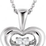 Sterling Silver Mystara® 1/10 CTW Natural Diamond Heart 18" Necklace - 651762