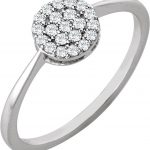 14K White 1/5 CTW Natural Diamond Cluster Ring - 651805