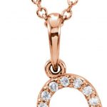 14K Rose 1/10 CTW Natural Diamond 16" Necklace - 85863