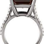 14K White Natural Smoky Quartz & 1/4 CTW Diamond Ring - 71723