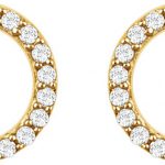 14K Yellow 1/5 CTW Natural Diamond Circle Earrings - 651755