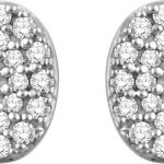 14K White 1/6 CTW Natural Diamond Cluster Earrings - 651831