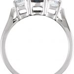 14K White Natural Blue Sapphire & 3/8 CTW Natural Diamond Ring - 60885