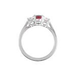 14K White Natural Ruby & 3/8 CTW Natural Diamond Ring - 61466