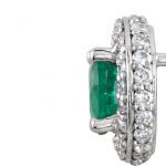 Platinum Natural Emerald & 1/3 CTW Natural Diamond Earrings - 68602