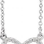 Platinum 1/10 CTW Natural Diamond Infinity 16 1/2" Necklace - 68210