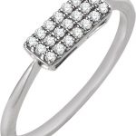 14K White 1/6 CTW Natural Diamond Cluster Ring - 651839