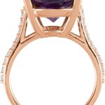 14K Rose Natural Amethyst & 1/4 CTW Natural Diamond Ring - 71722