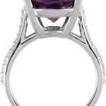 14K White Natural Amethyst & 1/4 CTW Natural Diamond Ring - 71722