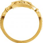 14K Yellow .08 CTW Diamond Granulated Ring - 121951