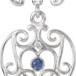 Sterling Silver Natural Blue Sapphire & .02 CTW Natural Diamond 18" Necklace - 85597