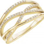 14K Yellow 1/5 CTW Natural Diamond Criss-Cross Ring - 122658