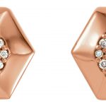 14K Rose 1/6 CTW Natural Diamond Geometric Earrings - 86235