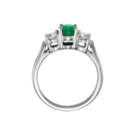 Platinum Natural Emerald & 3/8 CTW Natural Diamond Ring - 61467