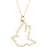 14K Yellow 1/4 CTW Natural Diamond Dove 16" Necklace - R45256D