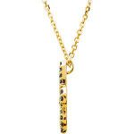 14K Yellow 1/4 CTW Natural Black Diamond Fleur-de-Lis 16" Necklace - 67755