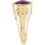 14K Yellow Natural Amethyst Ring - 67696