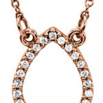 14K Rose 1/10 CTW Natural Diamond Teardrop 16" Necklace - 85865