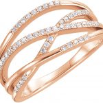 14K Rose 1/5 CTW Natural Diamond Criss-Cross Ring - 122658