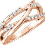 14K Rose 1/4 CTW Natural Diamond Criss-Cross Ring - 122659