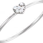 14K White .03 CTW Natural Diamond Petite Heart Cluster Ring - 651921