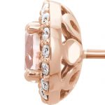 14K Rose Natural Pink Morganite & 1/5 CTW Natural Diamond Earrings - 651986