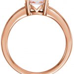 14K Rose Natural Pink Morganite & 1/10 CTW Natural Diamond Ring - 652020