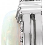 Platinum Natural White Opal & 1/10 CTW Natural Diamond Pendant - 86285