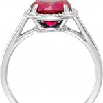 14K White Lab-Grown Ruby & .05 CTW Natural Diamond Ring - 71632