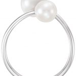 Platinum Freshwater Cultured Pearl Ring - 6488