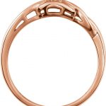 14K Rose .04 CT Natural Diamond Ring - 652040