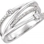 Platinum 1/4 CTW Natural Diamond Criss-Cross Ring - 122774