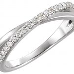 14K White 1/5 CTW Natural Diamond Criss-Cross Ring - 122773