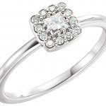 14K White 1/4 CTW Natural Diamond Stackable Ring - 122811