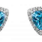 Platinum Natural Swiss Blue Topaz & .08 CTW Natural Diamond Earrings - 86275