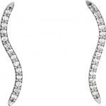 Platinum 1/6 CTW Natural Diamond Ear Climbers - 86371