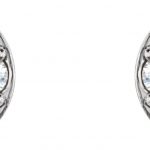 Platinum 3/8 CTW Natural Diamond Cluster Earrings - 86289